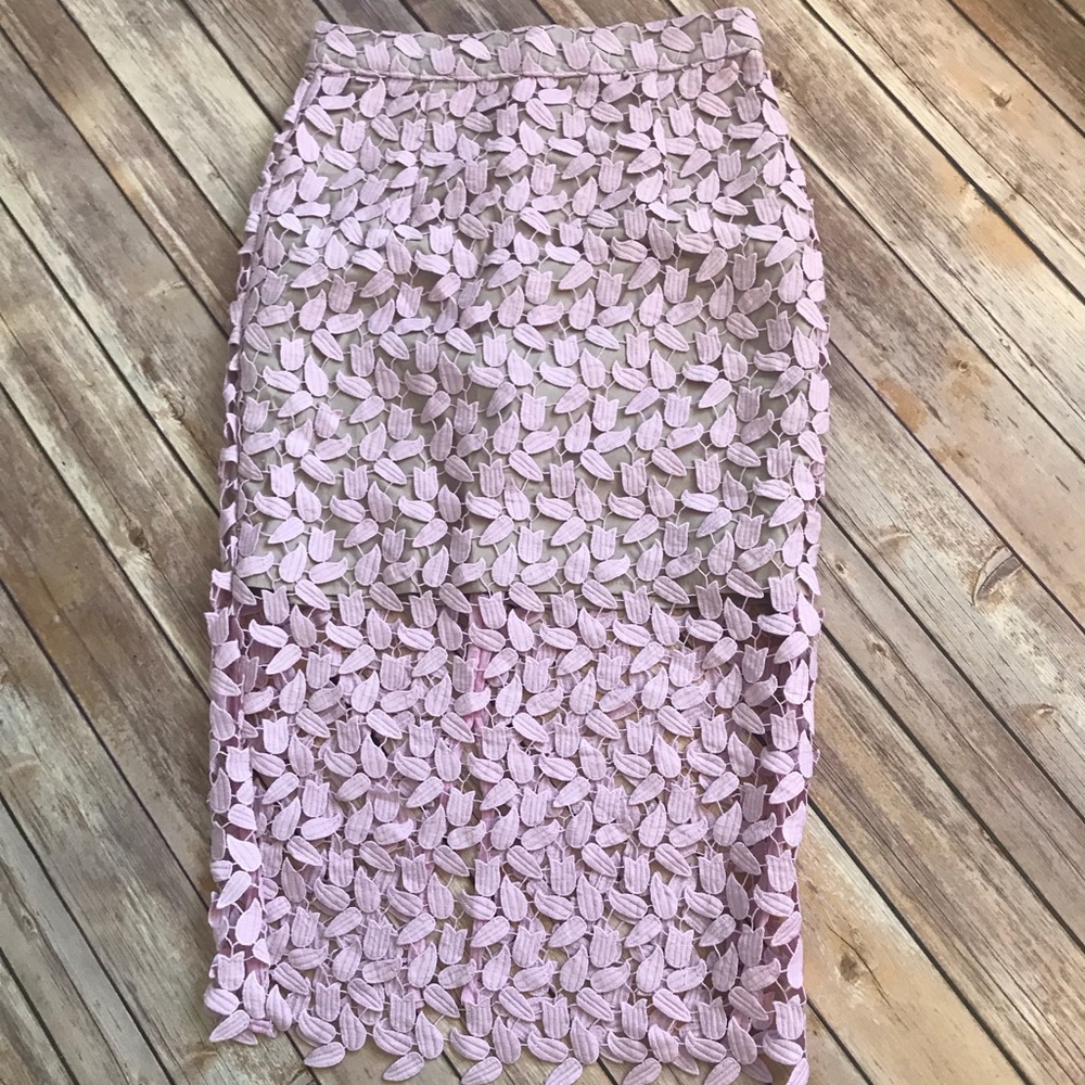 Bardot Midi Petal Pencil Skirt